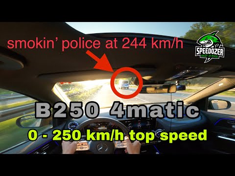 2020 Mercedes B250 4matic 0-250 km/h TOP SPEED ACCELERATION GERMAN AUTOBAHN W247 AMG LINE POV DRIVE