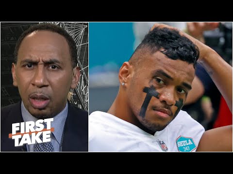 Tua看起來並不令人印象深刻"--Stephen A.對Tagovailoa的第一次上場作出反應 - First Take ('Tua did not look impressive at all' - Stephen A. reacts to Tagovailoa's 1st start | First Take)