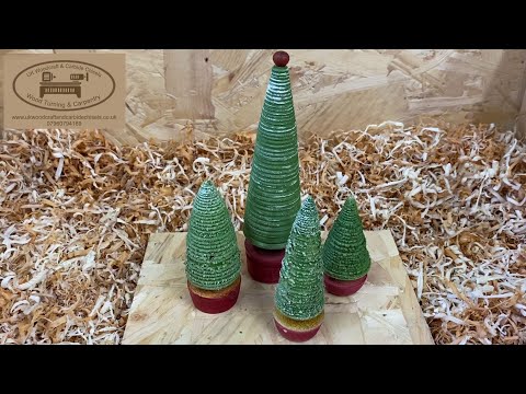 Woodturning a Christmas tree. Can that be done with carbide, oh yes!