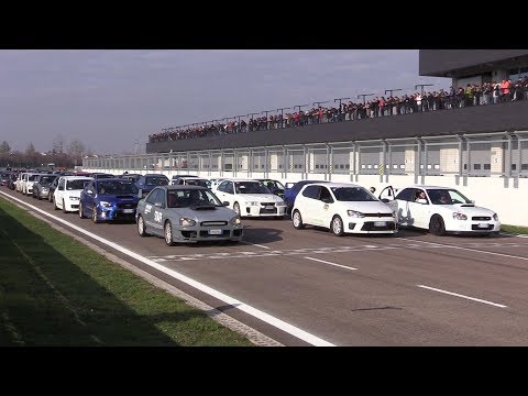 WRC Club Italia track parade: revs to the limiter, launch, burnout & show