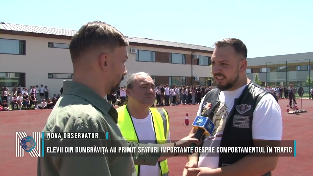 Elevii din Dumbrăvița au primit sfaturi importante despre comportamentul în trafic
