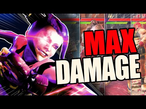 Juri MAX DAMAGE Punish Combo - All reversals