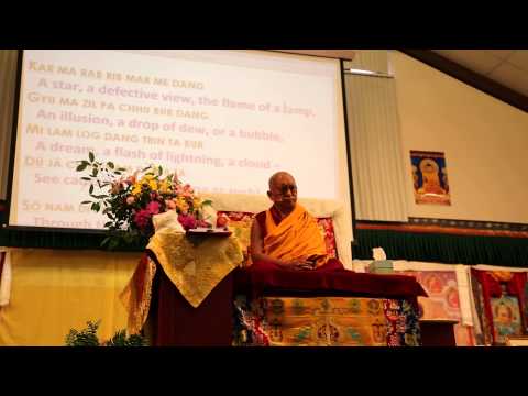 #LamaZopaRinpoche chanting and leading meditation on emptiness
