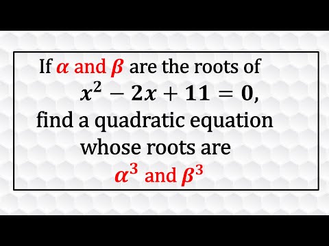 Finding Quadratic Equations Given Alpha and Beta