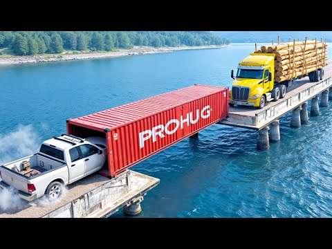 Cars vs DIVIDED Broken Container Bridge - BeamNG.drive Fails & Crashes 2025!
