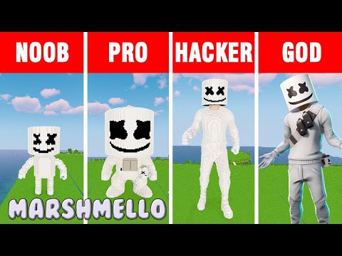 NOOB vs PRO vs HACKER vs GOD: DJ MARSHMELLO in Minecraft 4K