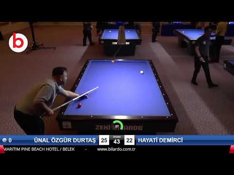 ÜNAL ÖZGÜR DURTAŞ & HAYATİ DEMİRCİ Bilardo Maçı - 2020 TK 1.ETAP ANTALYA-3.ÖN ELEME