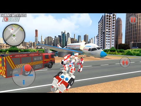 Transformation Van Emergency Drive #07 Ambulance Robot City Rescue Simulator - Android GamePlay