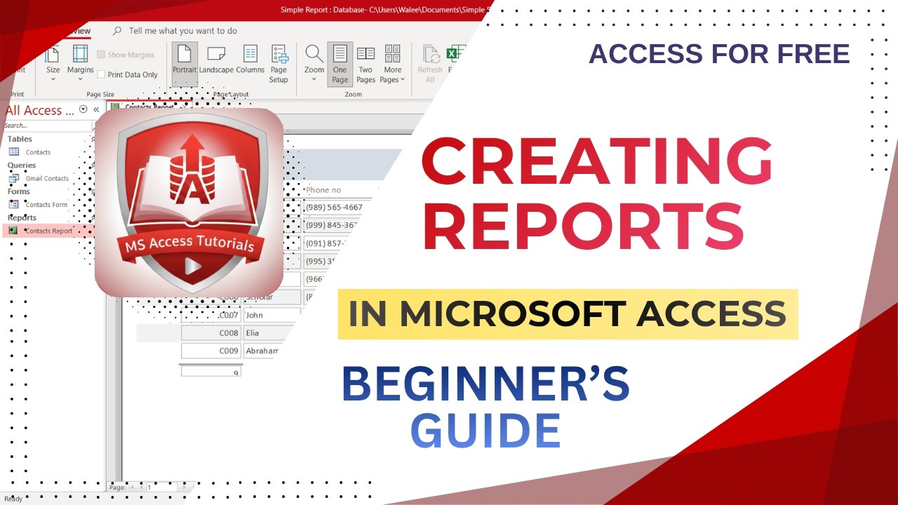 How To Create Reports in Microsoft Access | Step-by-Step Report Tutorial for Beginners
