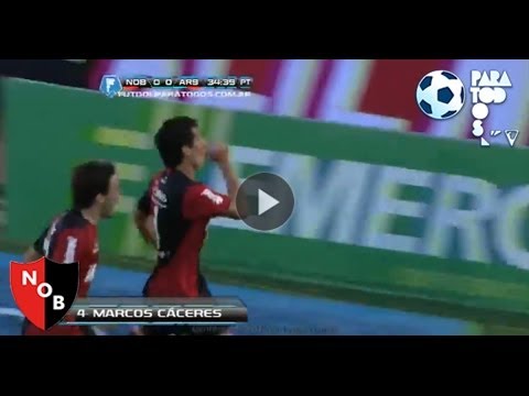 Gol de Cáceres. Newell's 1 - Arsenal 0. Fecha 17. Torneo Inicial 2013. Fútbol Para Todos
