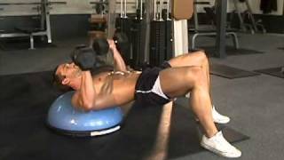 Bosu Ball Dumbbell Chest Press exercise video thumbnail