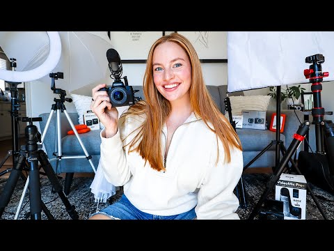All My YouTube Equipment!! *it's a lot* // What gear you need as a YouTuber \u0026 things I regret buying