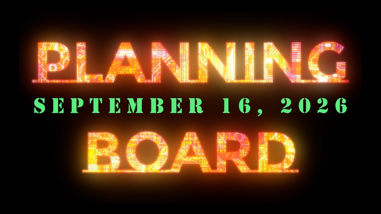 From the Planning Board