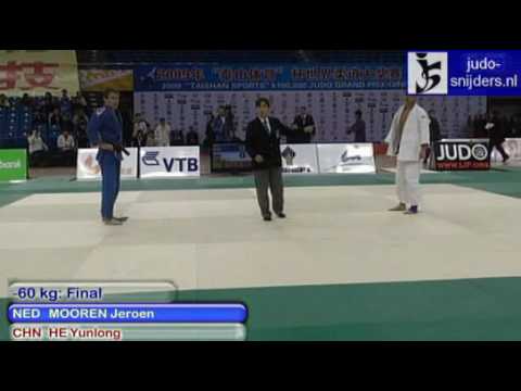 Judo 2009 GP Qingdao: Jeroen Mooren (NED) - Yunlong He (CHN) [-60kg] final.