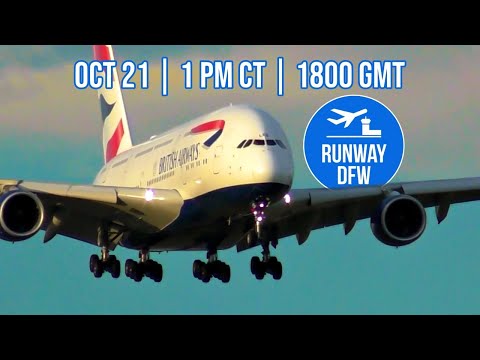 🔴 Localização de avião AO VIVO no aeroporto DFW ✈️ 21 de outubro de 2023 às 13h CT