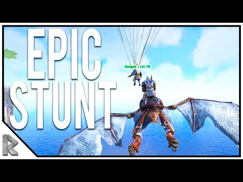 LONG RAID - EPIC PARACHUTE STUNT! - Ark Survival Evolved Shigo Islands PVP #18