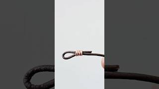 How to wire wrap leather cord ends for a hook?  #regaliabyreyney #diy 