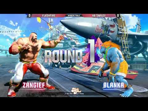 Flashfire (Zangief) vs KB Smiley (Blanka) Winners Finals Map mixup monthly SF6 tournament
