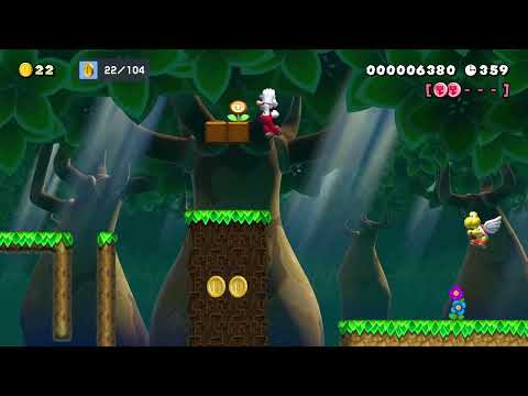 Frozen Forest Coin Retreival by Kuma★Star 🍄 Super Mario Maker 2 ✹Switch✹ #bgp