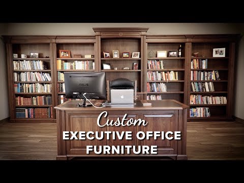 Make a statement with solid wood executive office furniture