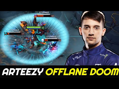 How ARTEEZY Play Offlane Doom with 0 Death 7.27 Dota 2