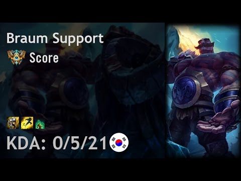 Braum Support vs Tahm Kench - Score - KR Challenger Patch 6.19