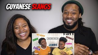🇬🇾 LET'S LEARN GUYANESE SLANG! American Couple Reacts "Guyana Words"