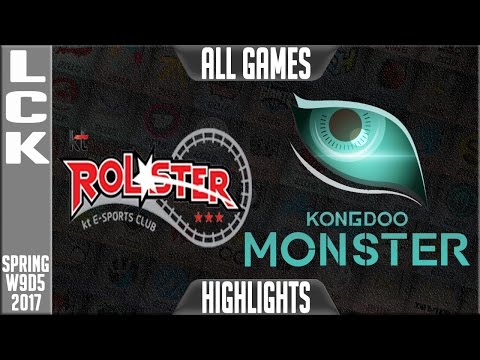 KT Rolster vs Kongdoo Monster Highlights All Games - LCK W9D5 Spring 2017 KT vs KDM All Games