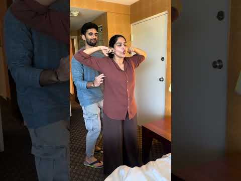 Not doing face yoga again when hes around 😅😜😜#face #coupleshoot #acting #swasika