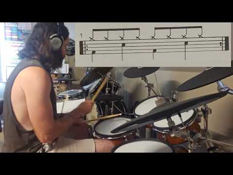 Tutorial series: straight 8th note drum grooves. Video: straight groove 1