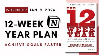 Let's build a 12-week year planner system in Notion! | Progress and Achieve Goals in 12 weeks ✨