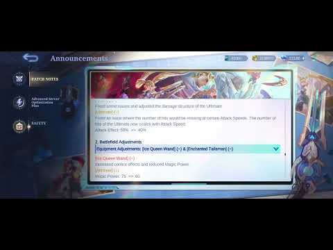 BIG UPDATE MID LANE Mage Attributes & Magic Item Adjustment - Patch Notes 2.1.56 Advance Server MLBB