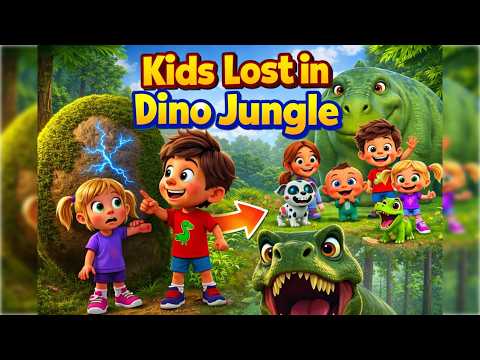 Kids Lost in Dino Jungle | English story | Kids Animation English | Moral Story | Bedtime Story