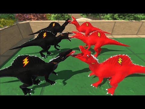 3 X FLASH SPINOSAURUS DEATH RUN - ANIMAL REVOLT BATTLE SIMULATOR || tauPlays sims eps103