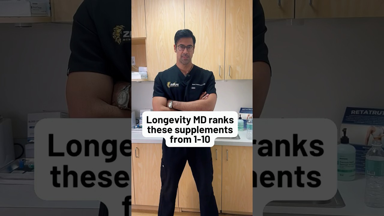 Longevity Doc ranks common supplements from 1-10!