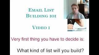 preview picture of video 'Build An Email List   Video 1   What Type of Email List'