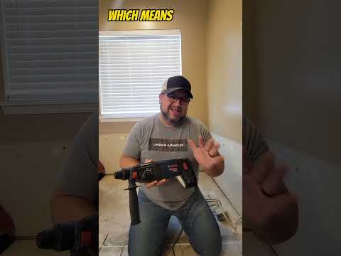 EASY Way To Remove Tile From Concrete! Rotary Hammer Drill