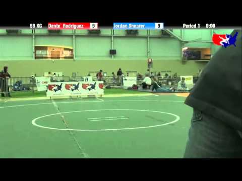 Dante` Rodriguez vs. Jordan Shearer at 2013 ASICS FILA Cadet Nationals - GR