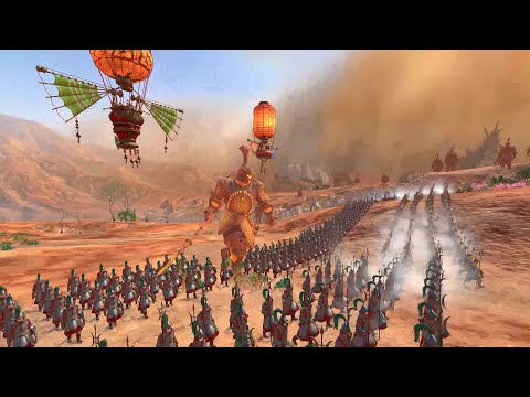 Demons of chaos vs Grand Cathay warhammer 3 cinematic battle