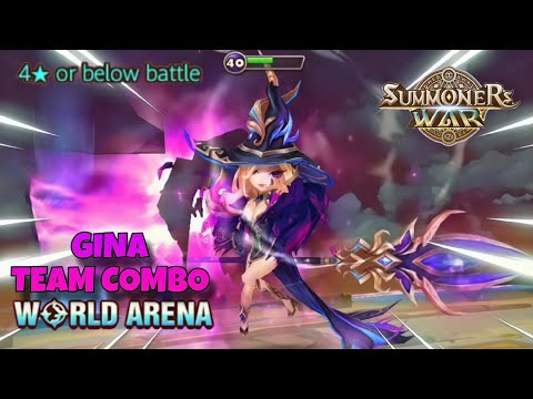 Gina Team Combo in World Arena Ep. 3 - Summoners War