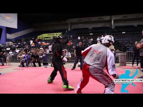 Unk vs Victor Suarez - Men's Sparring - Kratos World Karate Championships 2014
