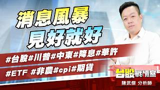消息風暴、見好就好#台股#川普#中東#降息#華許#ETF# #非農#cpi#期貨｜小武哥投資事務所｜陳武傑 (圖)