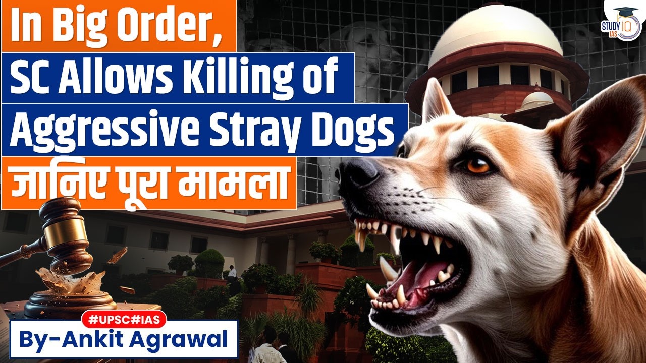 SC Allows Killing Of Rabid, Aggressive Stray Dogs | Ankit Agrawal Study IQ