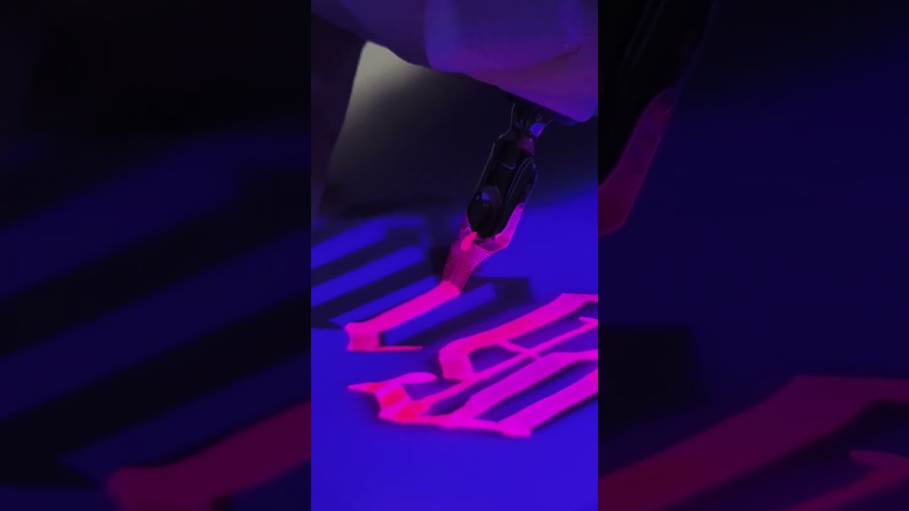 Today I challenged myself to write calligraphy using UV tattoo ink!