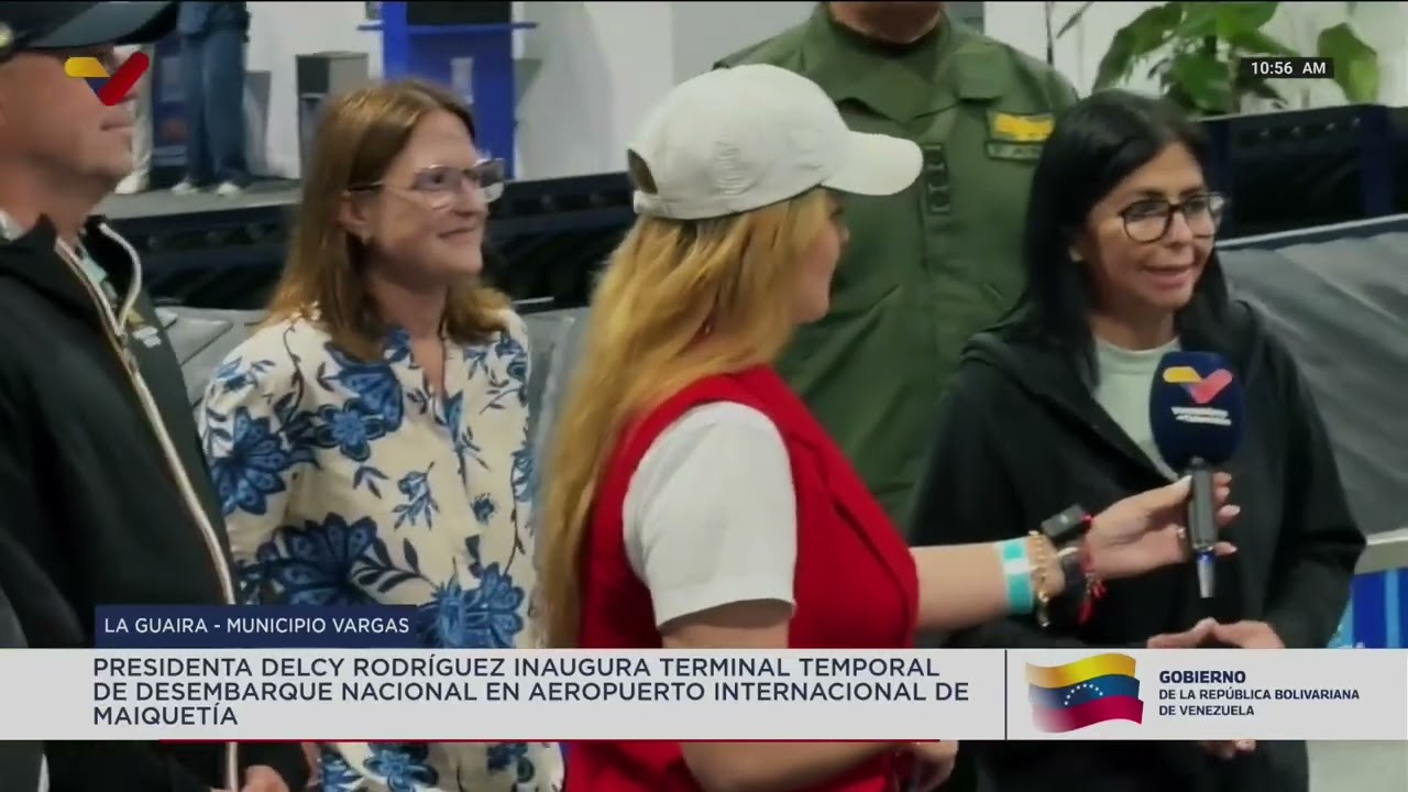 Delcy Rodríguez inaugura terminal temporal de desembarque en Aeropuerto Internacional Maiquetía