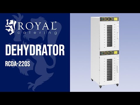 Produktvideo - Dehydrator - 3.150 W - Royal Catering - 32 tørrehylder - 2 kamre