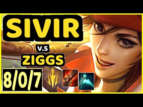 SNEAKY (SIVIR) vs ZIGGS - 8/0/7 KDA BOTTOM ADC CHALLENGER GAMEPLAY - NA
