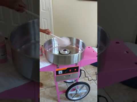 Commercial candy floss machine with cart