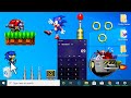 Sonic But Your Desktop Screen Is The Level