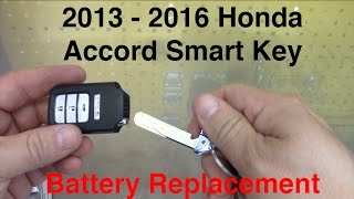 2013-2016 Honda Accord Smart Key Battery Replacement